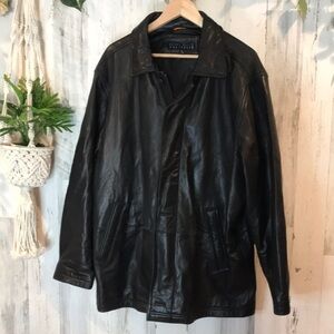 Perry Ellis Portfolio Leather Jacket